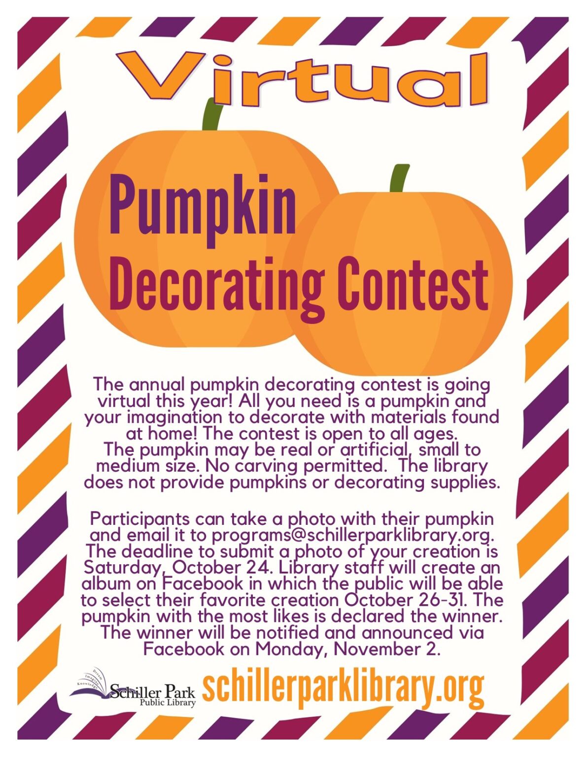 virtual-pumpkin-decorating-contest-schiller-park-public-library